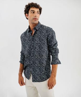 Chemise à motif feuillage homme vue1 - GEMO 4G HOMME - GEMO