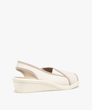 Chaussures femme spécial confort avec dessus en toile vue4 - GEMO(HOMWR FEM) - GEMO