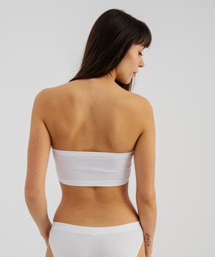 Soutien-gorge bandeau sans coutures avec coussinets amovibles vue7 - GEMO 4G FEMME - GEMO