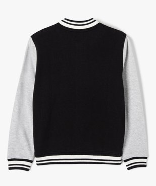 Sweat zippé avec manches contrastantes garçon vue3 - GEMO (JUNIOR) - GEMO