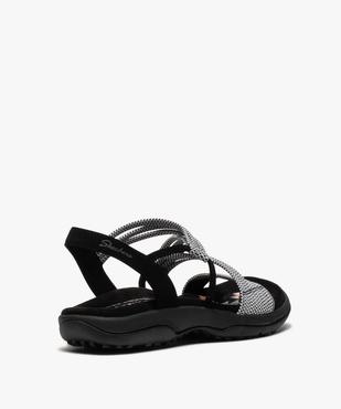 Sandales femme bicolores à brides élastiquées - Skechers vue4 - SKECHERS - GEMO