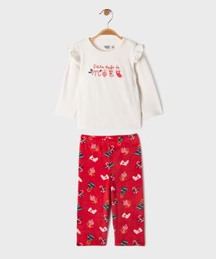 Pyjama en velours Noël bébé vue1 - GEMO 4G BEBE - GEMO