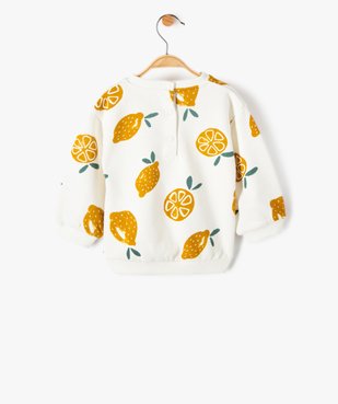 Sweat bébé fille molletonné à motif vue4 - GEMO(BEBE DEBT) - GEMO