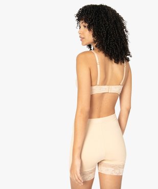 Soutien-gorge balconnet en microfibre et dentelle vue2 - GEMO(HOMWR FEM) - GEMO