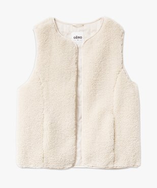 Gilet de berger en fourrure imitation femme vue4 - GEMO 4G FEMME - GEMO