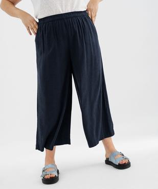 Pantacourt large en Lyocell et viscose femme grande taille vue5 - GEMO (G TAILLE) - GEMO