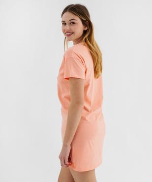 Chemise de nuit manches courtes en jersey de coton femme vue3 - GEMO 4G FEMME - GEMO