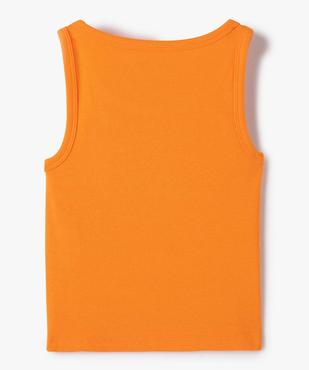 Débardeur en maille côtelée coupe courte fille vue3 - GEMO 4G FILLE - GEMO