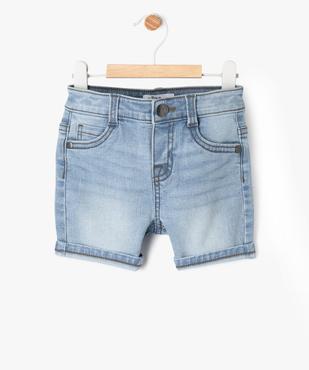Short en jean extensible coupe slim bébé garçon vue1 - GEMO 4G BEBE - GEMO