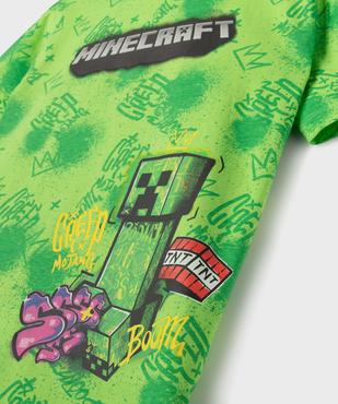 Tee-shirt avec motifs graffitis garçon - Minecraft vue6 - MINECRAFT - GEMO
