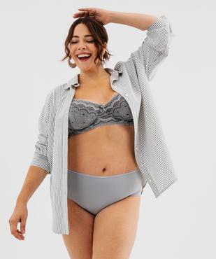 Shorty en microfibre et dentelle femme grande taille (lot de 2) vue7 - GEMO(HOMWR FEM) - GEMO