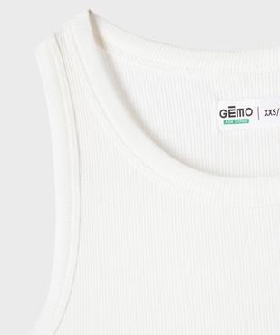 Débardeur court en maille côtelée fille vue2 - GEMO 4G FILLE - GEMO