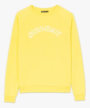 Sweat femme molletonné et imprimé à manches raglan vue4 - FOLLOW ME - GEMO