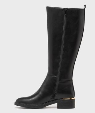 Bottes cavalières avec élastique côtelé sur la tige femme - Valentina Baldano vue3 - VALENTINA BALDA - GEMO