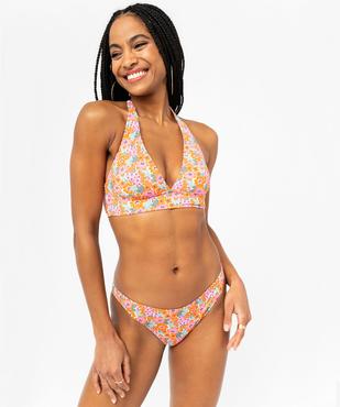 Bas de maillot de bain à motifs fleuris femme vue3 - GEMO 4G FEMME - GEMO