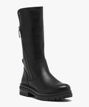 Bottes esprit biker à semelle crantée femme vue2 - GEMO (CASUAL) - GEMO