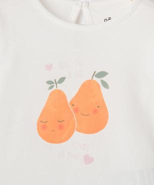 Tee-shirt manches longues avec motifs bébé fille vue2 - GEMO(BEBE DEBT) - GEMO