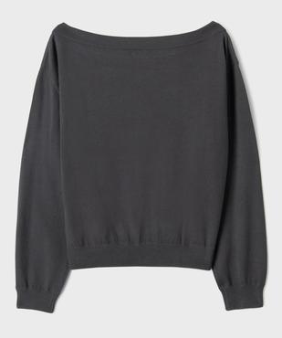 Pull fin encolure bateau fille vue3 - GEMO (JUNIOR) - GEMO