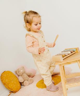 Ensemble 2 pièces salopette + tee-shirt manches longues bébé fille vue9 - GEMO(BEBE DEBT) - GEMO