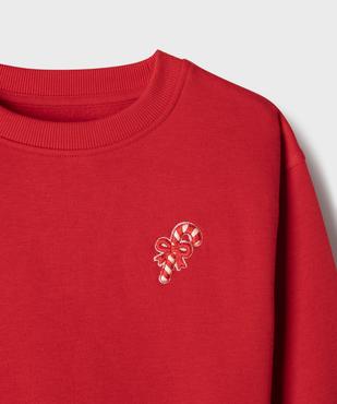 Sweat de Noël imprimé devant et dos fille vue2 - GEMO 4G FILLE - GEMO