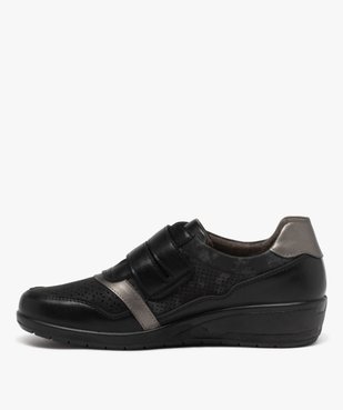 Derbies confort look sport à bride scratch femme vue4 - G'FLEX - GEMO