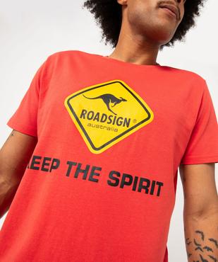 Tee-shirt manches courtes en coton imprimé homme - Roadsign vue2 - ROADSIGN D - GEMO