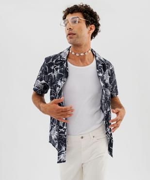 Chemise imprimée à manches courtes homme vue1 - GEMO (HOMME) - GEMO