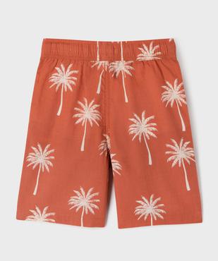Bermuda large à motif palmiers garçon vue3 - GEMO (ENFANT) - GEMO