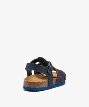 Sandales garçon en cuir uni à larges brides avec boucle vue4 - BUGGY GEMO FOR GOOD - GEMO