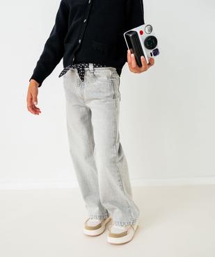 Jean Straight coloris délavé taille ajustable fille vue5 - GEMO (ENFANT) - GEMO