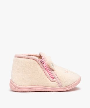 Chaussons fille bottillons zippés avec oreilles en relief vue1 - GEMO 4G FILLE - GEMO