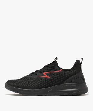 Baskets homme running avec dessus en mesh et semelle à bulle d'air vue4 - 5 MILES - GEMO