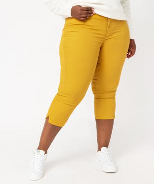 Pantacourt en toile extensible coupe ajustée femme grande taille vue1 - GEMO 4G GT - GEMO