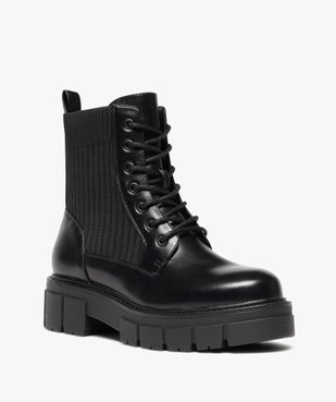 Bottines femme chaussettes style chunky vue3 - 5 MILES GEMO FOR GOOD - GEMO