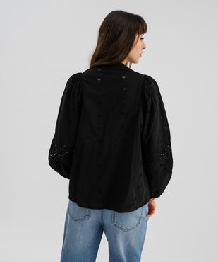 Blouse brodée à manches longues femme vue3 - GEMO(FEMME PAP) - GEMO