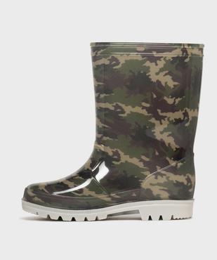 Bottes de pluie imprimé camouflage à semelle crantée garçon - 5 Miles vue3 - 5 MILES - GEMO