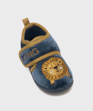 Chaussons en velours à bride à scratch bébé garçon vue5 - GEMO (ENFANT) - GEMO