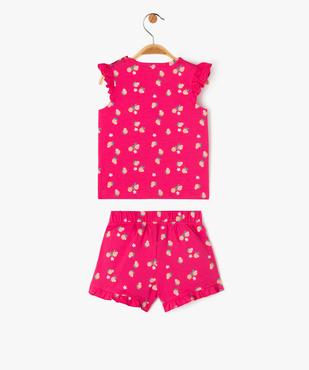 Pyjashort 2 pièces avec motifs fruits bébé fille vue5 - GEMO 4G BEBE - GEMO
