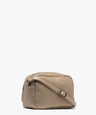 Sac besace en matière métallisée grainée femme vue2 - GEMO (ACCESS) - GEMO