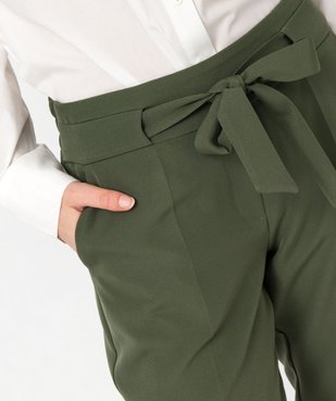 Pantalon de costume en toile fluide femme vue2 - GEMO(FEMME PAP) - GEMO
