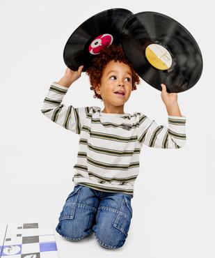 Tee-shirt rayé col rond garçon vue1 - GEMO (ENFANT) - GEMO