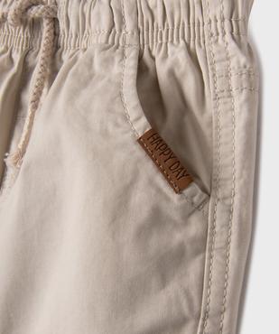 Bermuda en coton avec taille ajustable bébé garçon vue2 - GEMO(BEBE DEBT) - GEMO