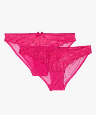 Culotte en dentelle et tulle femme (lot de 2) vue4 - GEMO(HOMWR FEM) - GEMO