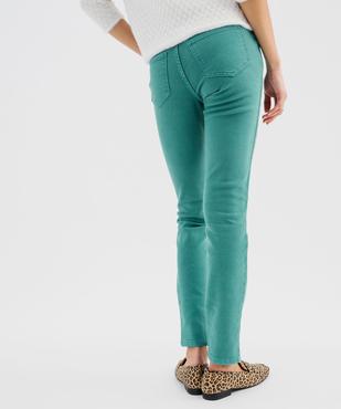 Jean slim coloré taille normale femme vue3 - GEMO 4G FEMME - GEMO