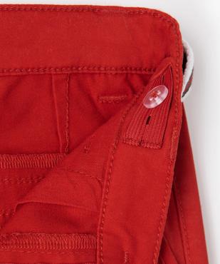 Bermuda en coton avec ceinture tricolore garçon vue3 - GEMO 4G GARCON - GEMO