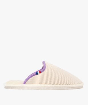 Chaussons mules en velours doublés laine femme vue1 - GEMO(HOMWR FEM) - GEMO