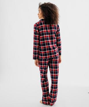 Pyjama à motif tartan femme - LuluCastagnette vue4 - LULU CASTAGNETTE G4G D - GEMO