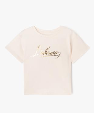 Tee-shirt manches courtes loose imprimé devant et dos fille vue1 - GEMO (ENFANT) - GEMO