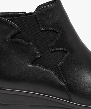 Boots femme confort unies à talon compensé vue6 - GEMO (CONFORT) - GEMO