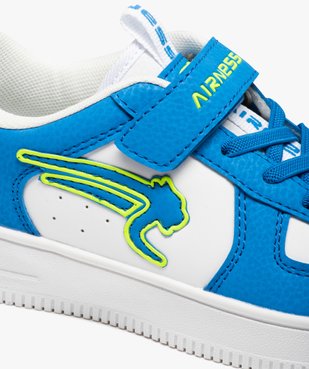 Baskets garçon bicolores à lacets et scratch – Airness vue6 - AIRNESS - GEMO